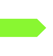 Bright green arrow pointing right on white background